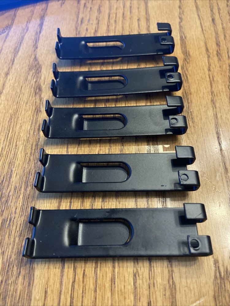 Black Grid Panel Notch Hooks Set Of 5 Five