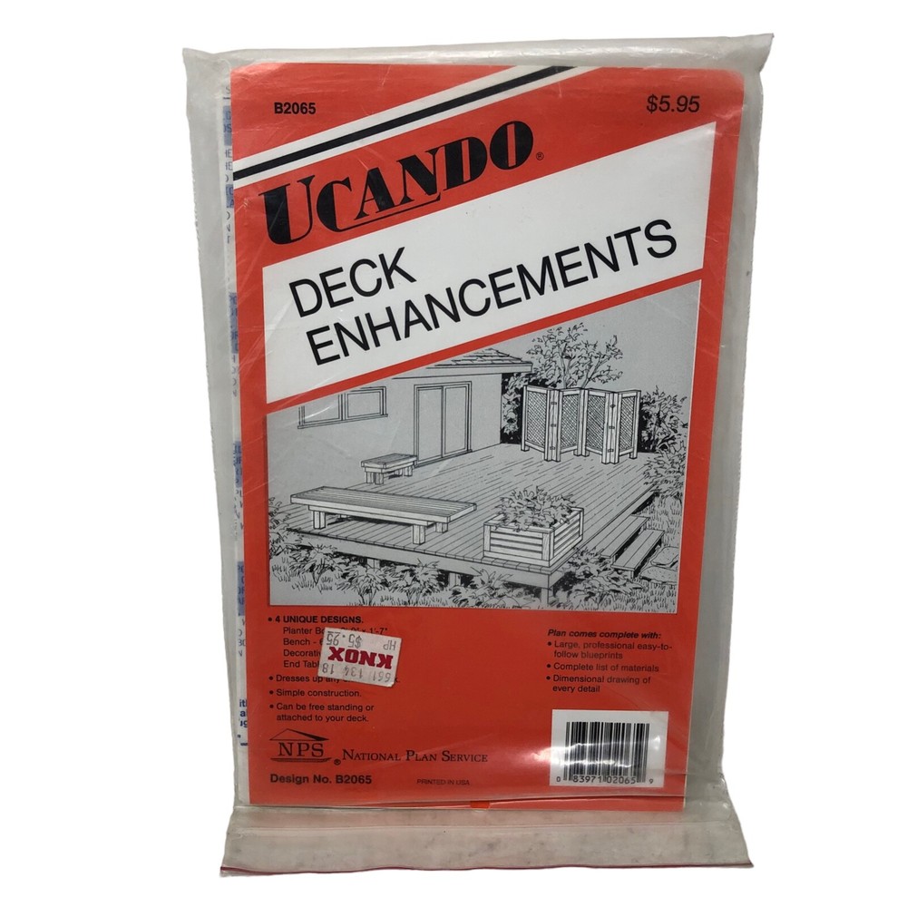 VTG Ucando Deck Enhancements Building Plans For Bench Planter Box Table  B2065