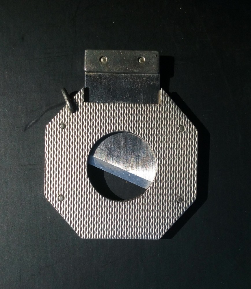Silver Cigar Cutter Octagonal Guillotine Trench Cigars Vintage