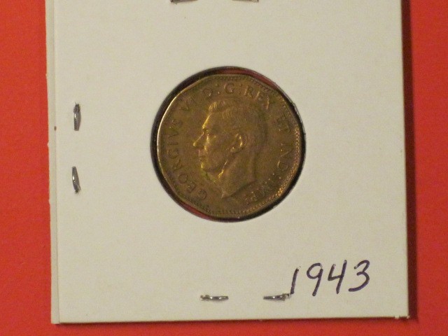 1943 Five Cents- Canada - KM# 40 / Excellent (L2)