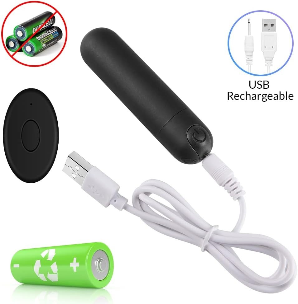 Compact USB Rechargeable Vibrator Wand with 10 Vibration Modes - Waterproof