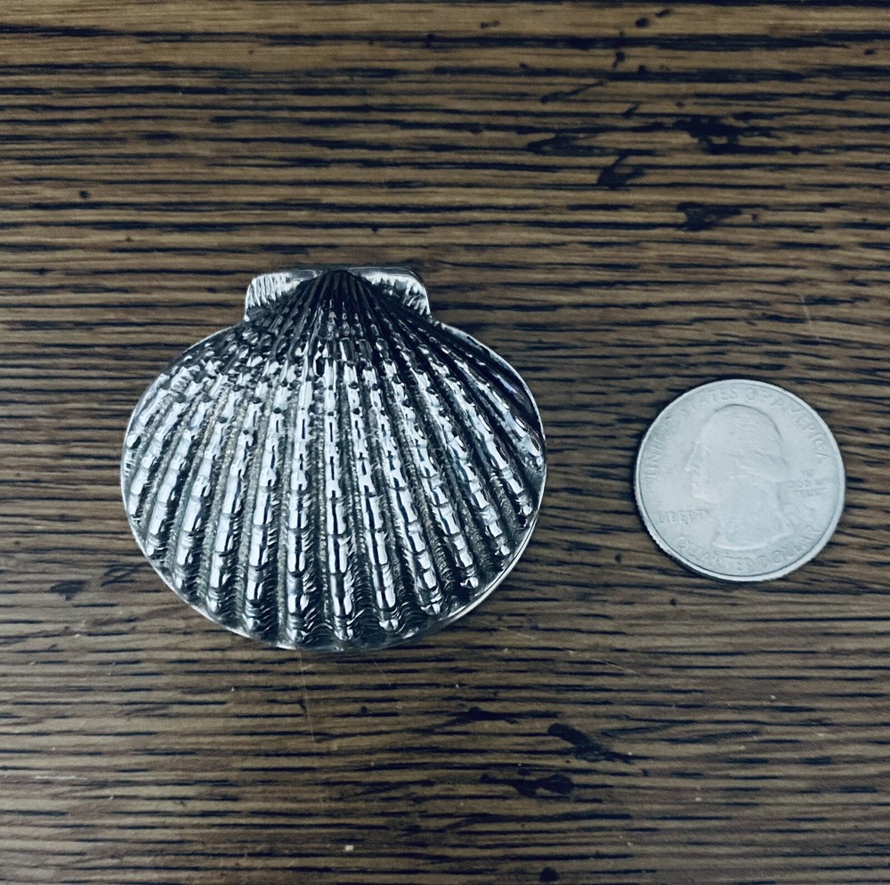 Sterling Silver Shell Pill Box