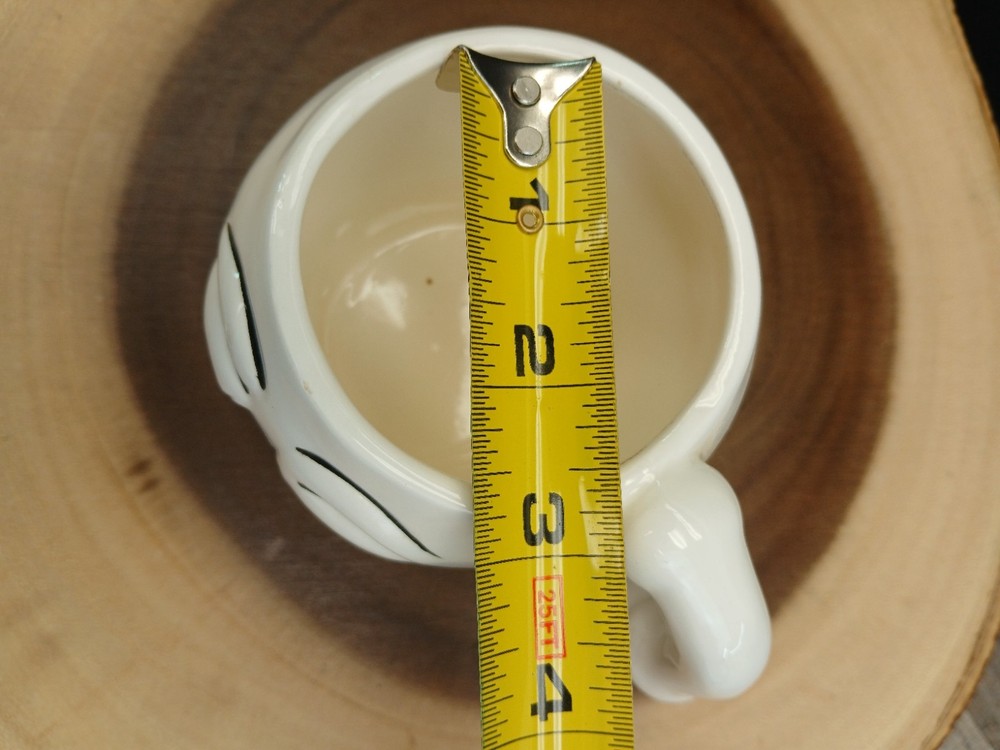 Skeleton Skull Mug by Applause Halloween Decor White Bone Handle "READ"