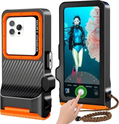 Professional 4th Generation Waterproof Diving Phone Case ORANGE