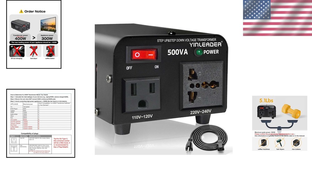 500W Voltage Transformer Power Converter