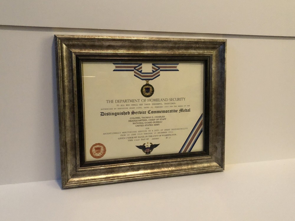 D.H.S. DISTINGUISHED SERVICE COMMEMORATIVE CERTIFICATE-Type-2 w/ Free Printing