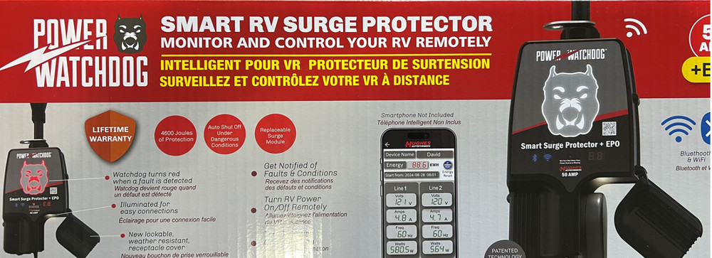 Power Watchdog PWD50EPO, Bluetooth Surge Protector with Auto Shutoff, 50 Amp