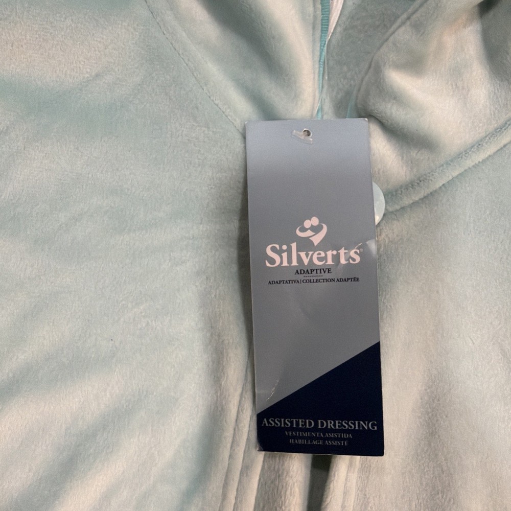 NWT Silverts Adaptive Assisted Dressing Cape Ice Blue
