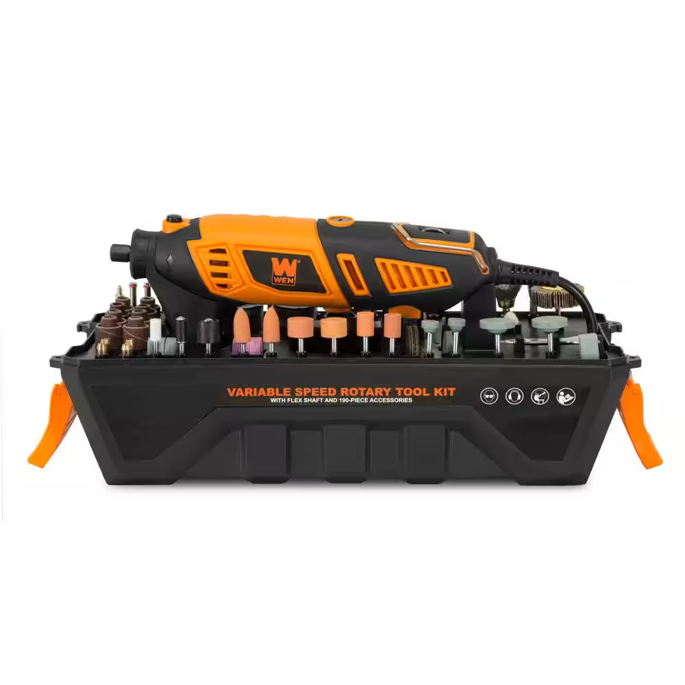 1.3 Amp Variable Speed Steady-Grip Rotary Tool with 190-Piece Accessory Kit, Fle
