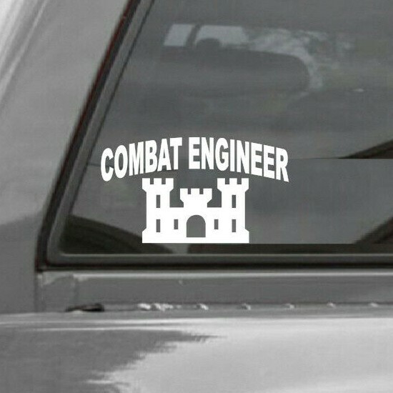 Combat Engineer Vinyl Window Decal Sticker