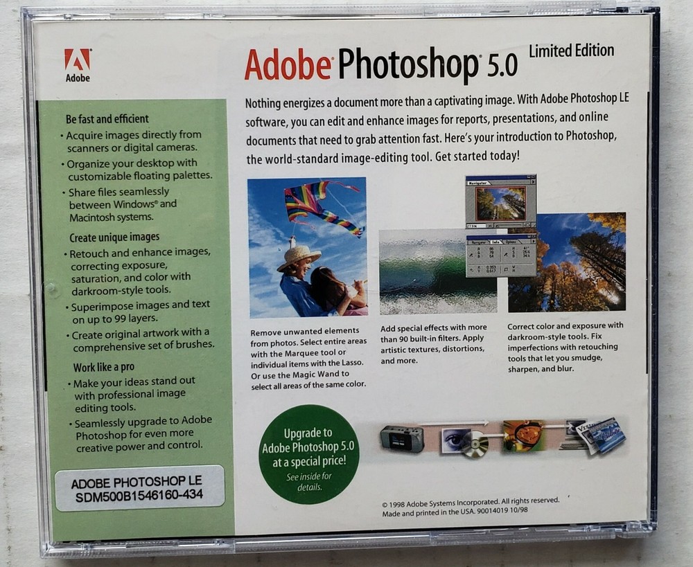 Adobe Creative Suite 5 Web Premium CS5 + CS4 + Photoshop 5.0 Preowned MacPro