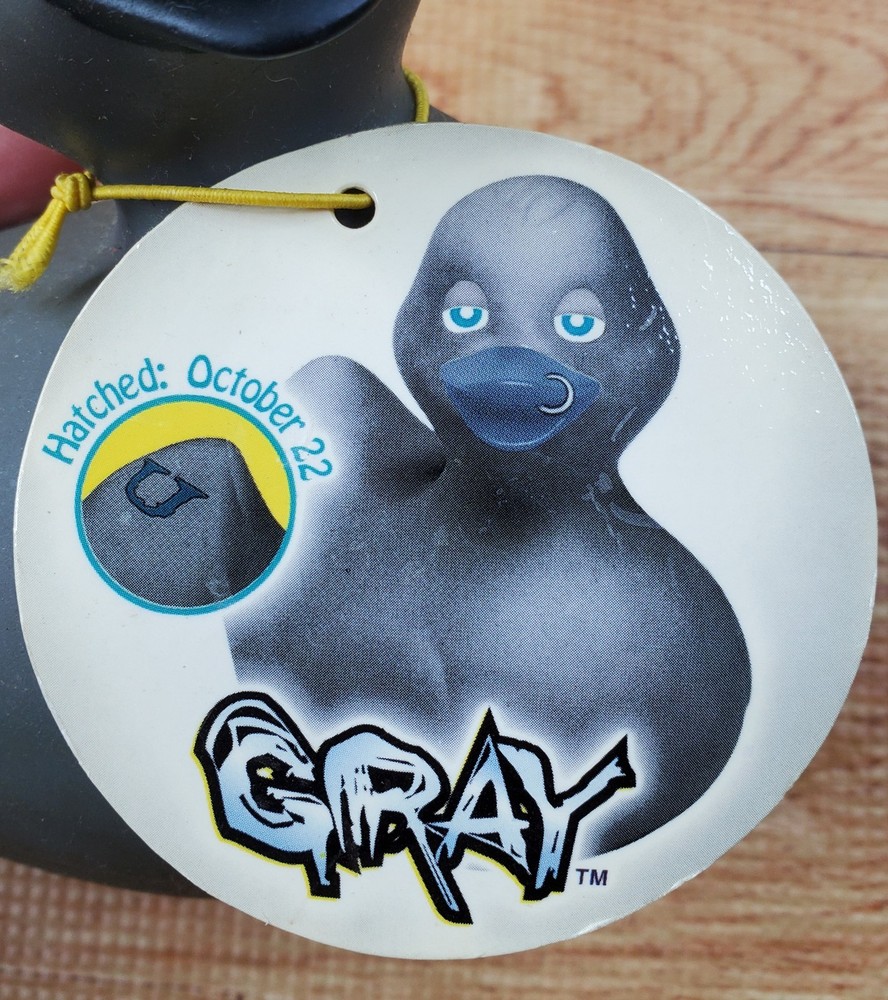 Rubba Ducks Gray 2000 Release Rubber Ducky