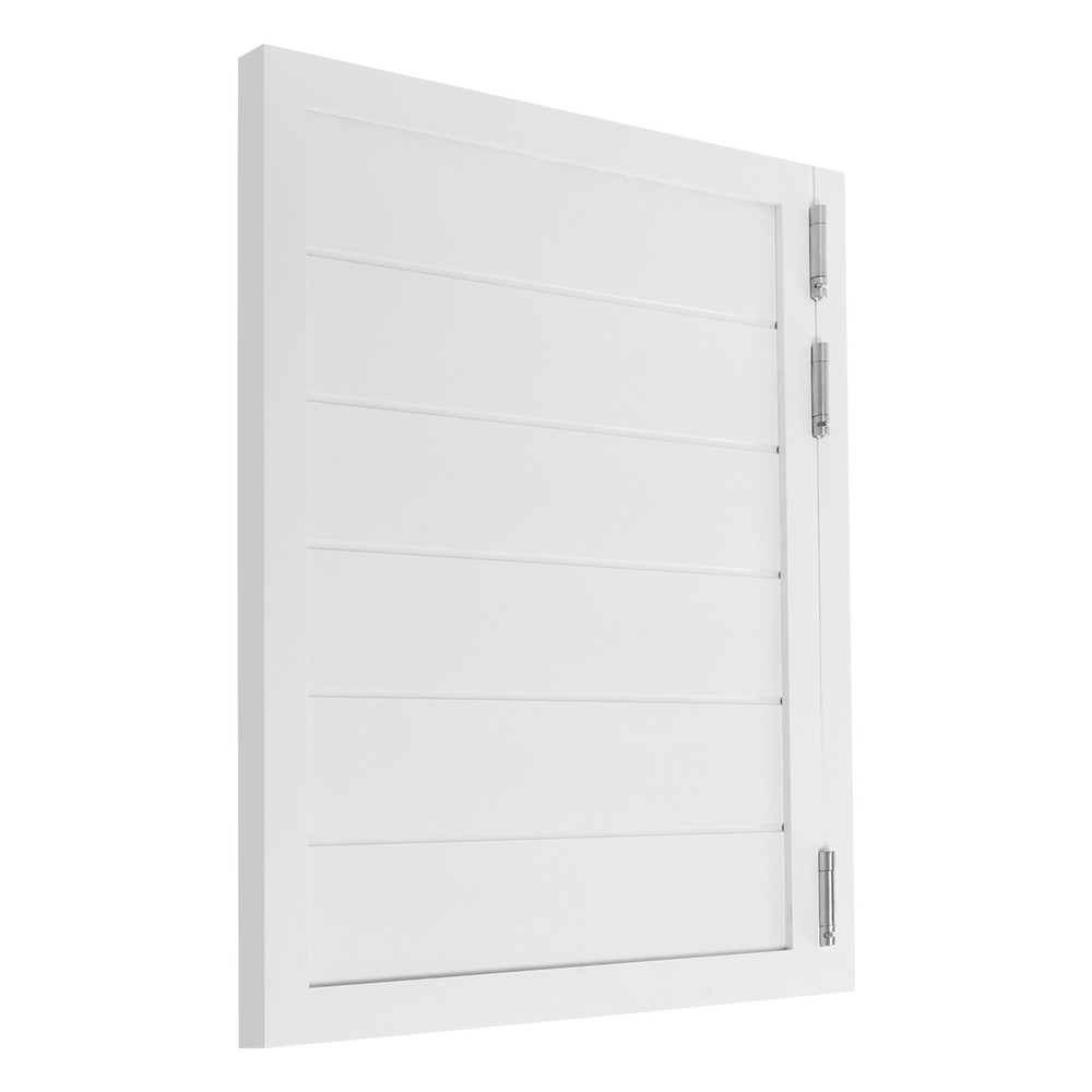 Partition Door Multi-function Wood Modern Single-Door Leaf w/ Hinges & Doorpost