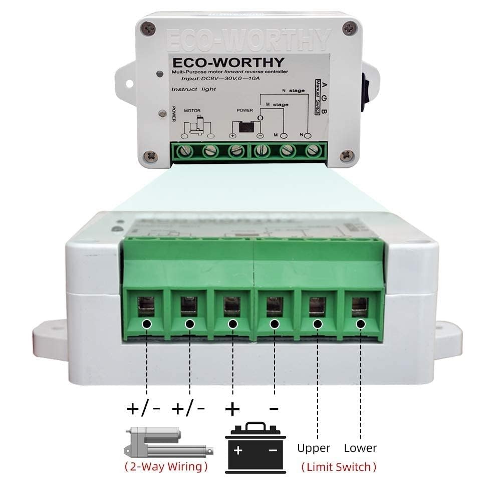ECO-WORTHY Linear Actuator Motor Controller, Remote Positive Inversion Control K