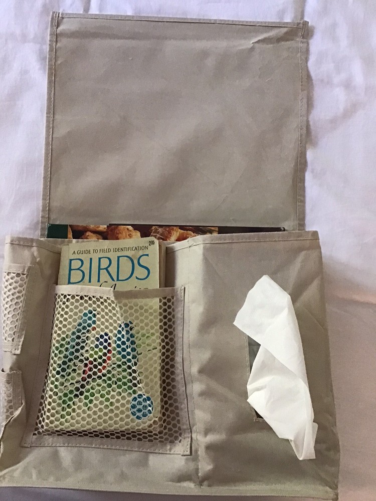 Washable Canvas Bed Pockets Bedside Couch Chair Storage Organizer EUC