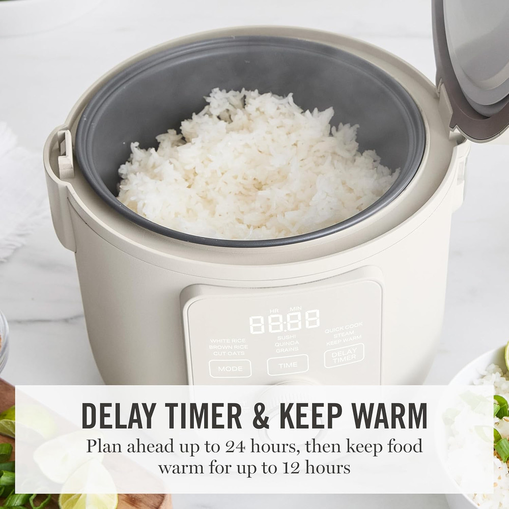 Rice Cooker, 4 Cup (Uncooked) / 8 Cup (Cooked), Ceramic Non-Stick Removable Pot,