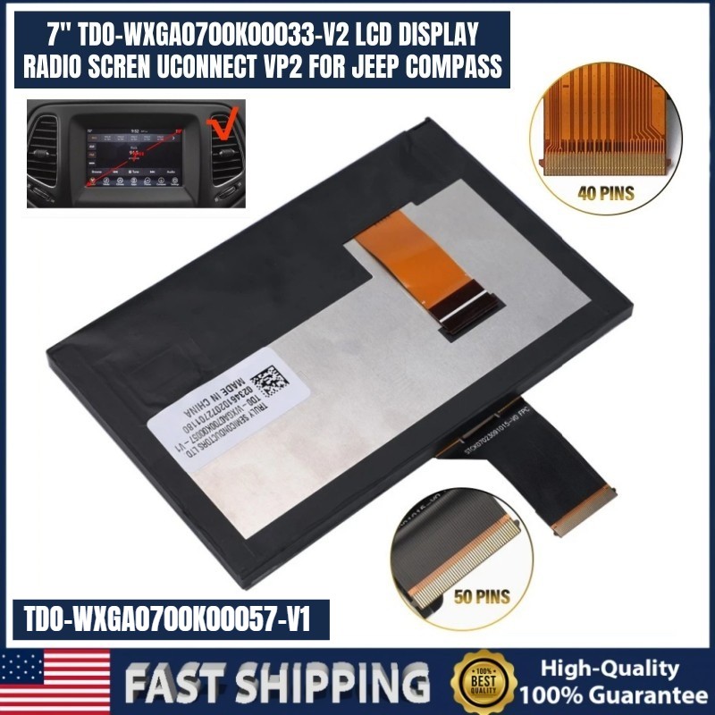 For 2017-2020 Jeep Compass Radio Navigation Replace 7" LCD Display Touch Screen