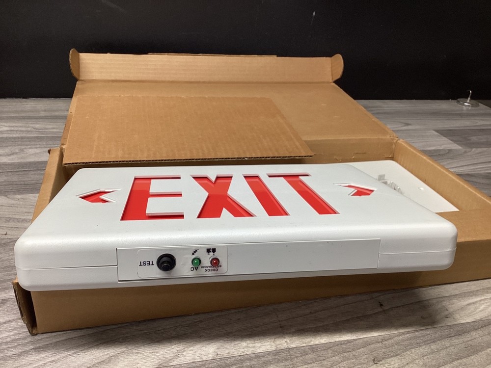 SLN2RWSD SP LED EXIT 2 RED SD WHITE CHLORIDE #111D138PR5*SI