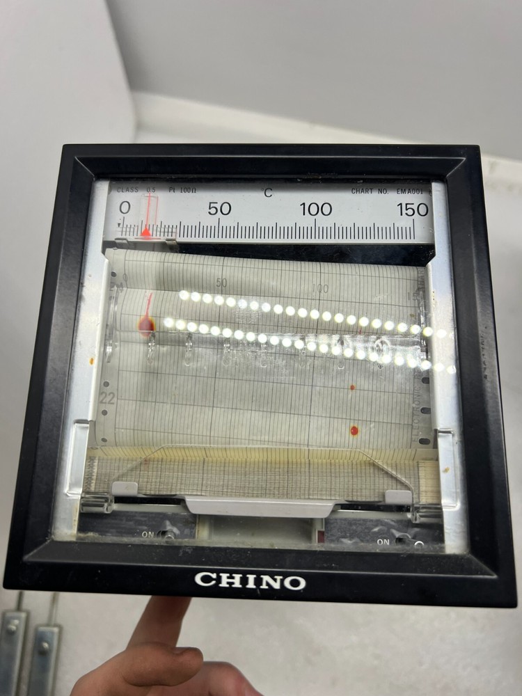 Chino Strip Chart Recorder Chart No. EMA001 Class 0.5 Pt 100Ω Used