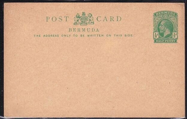 BERMUDA GV ½d postcard unused..............................................B8867