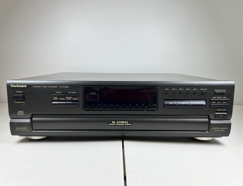 Technics SL-PD888 5 Disc Carousel CD Changer-No Remote-1998-Tested/Working