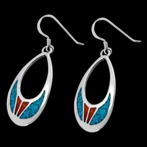Crescent Oval Dangle Earrings