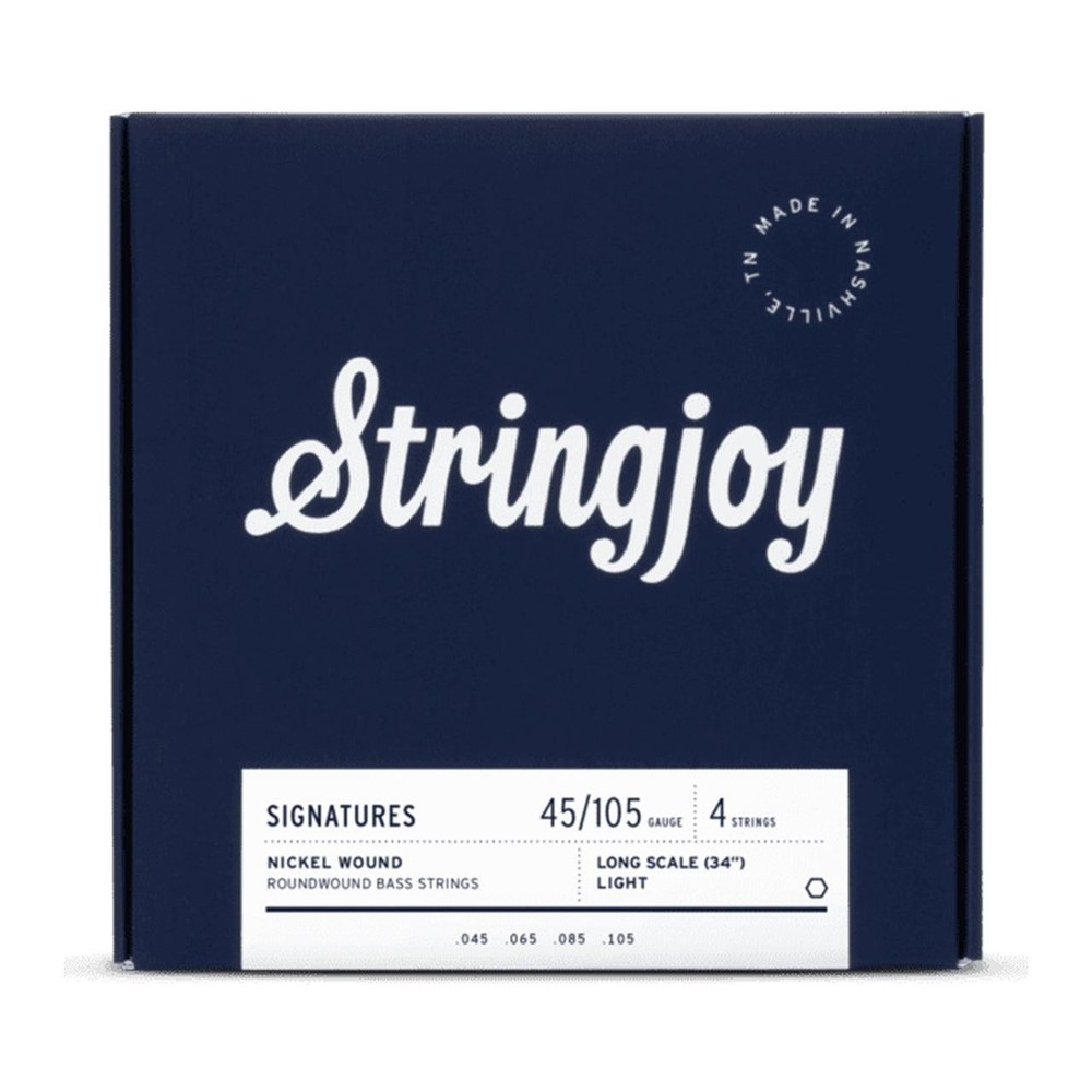 Used Stringjoy Light Top / Heavy Bottom Nickel Wound Long Scale Bass Strings, 45