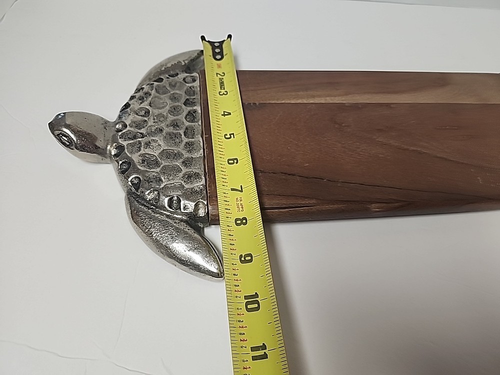 Turtle Cutting Board wood and aluminum.