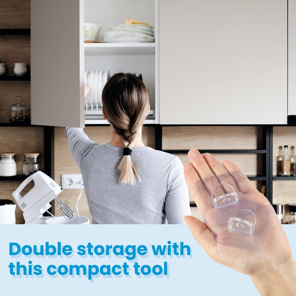 12 Pack Adhesive Shelf Support Peg Shelves Clips Partition Pin for Kitchen