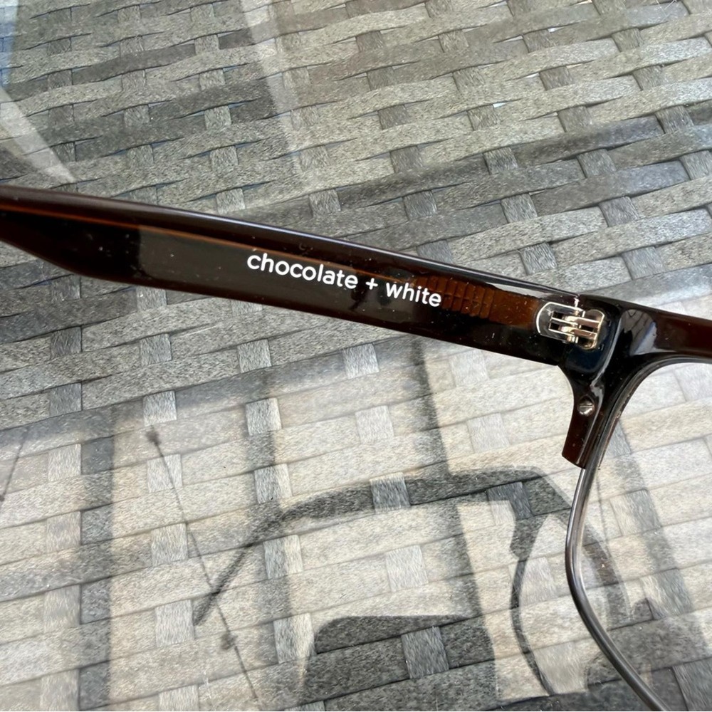 NWOT RAEN “Underwood” Chocolate & White Optical Frames