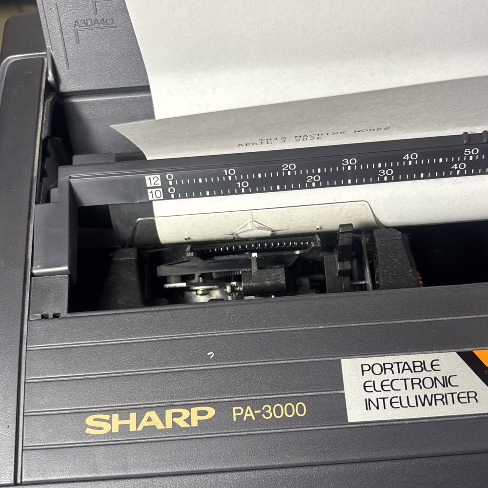 Sharp PA-3000 Portable Electronic Intelliwriter typewriter Tested