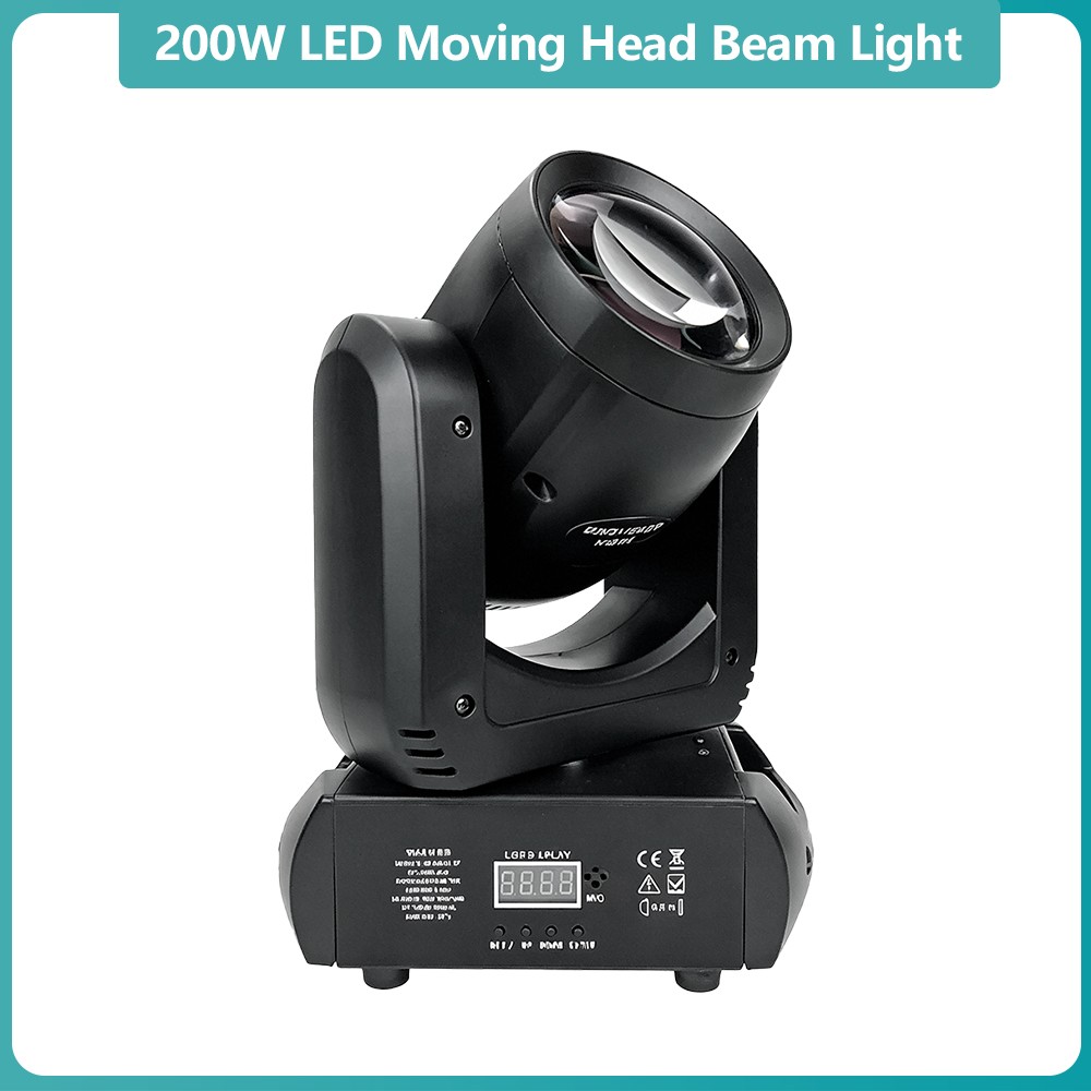 4pcs 200W LED Moving Head Beam Light DMX512 DJ Disco Stage Effect Lighting