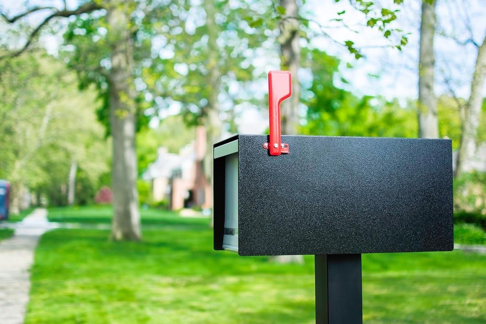 Galvanized Steel Mailbox Flag Replacement Kit, Red