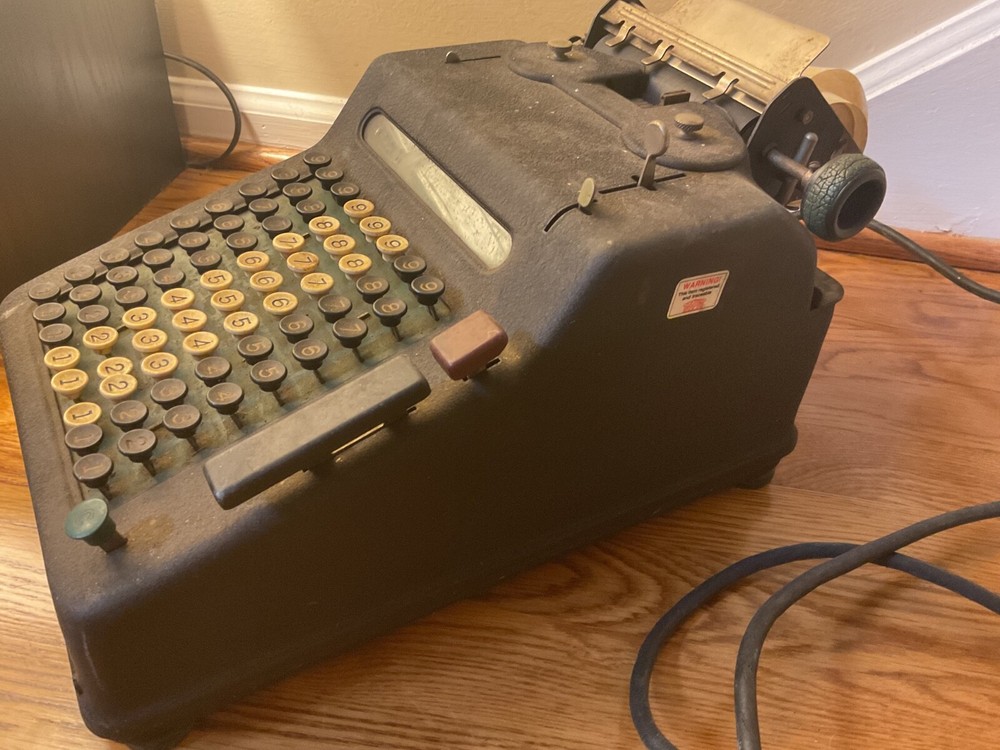 Allen & Wales Model E Adding Machine 1958 Tested Does Turn On