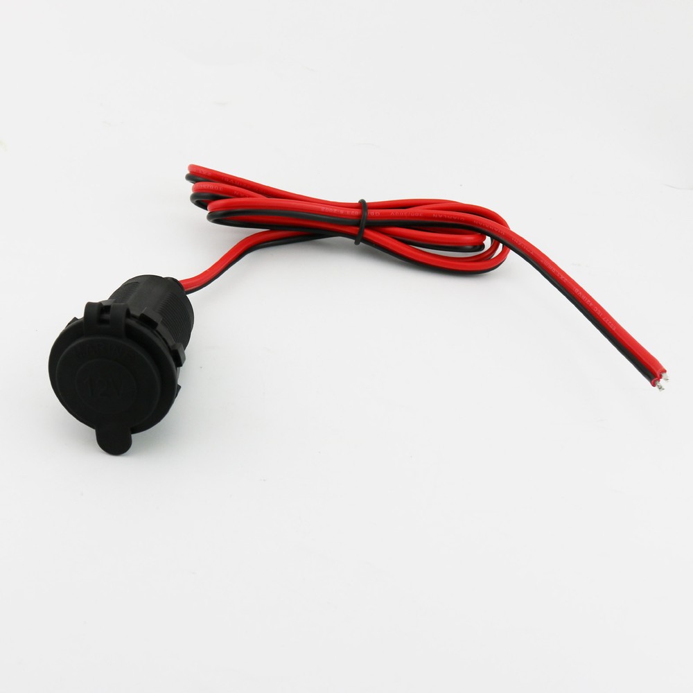 12V Car Cigarette Lighter Female Socket Charger Power with single head wire 3ft