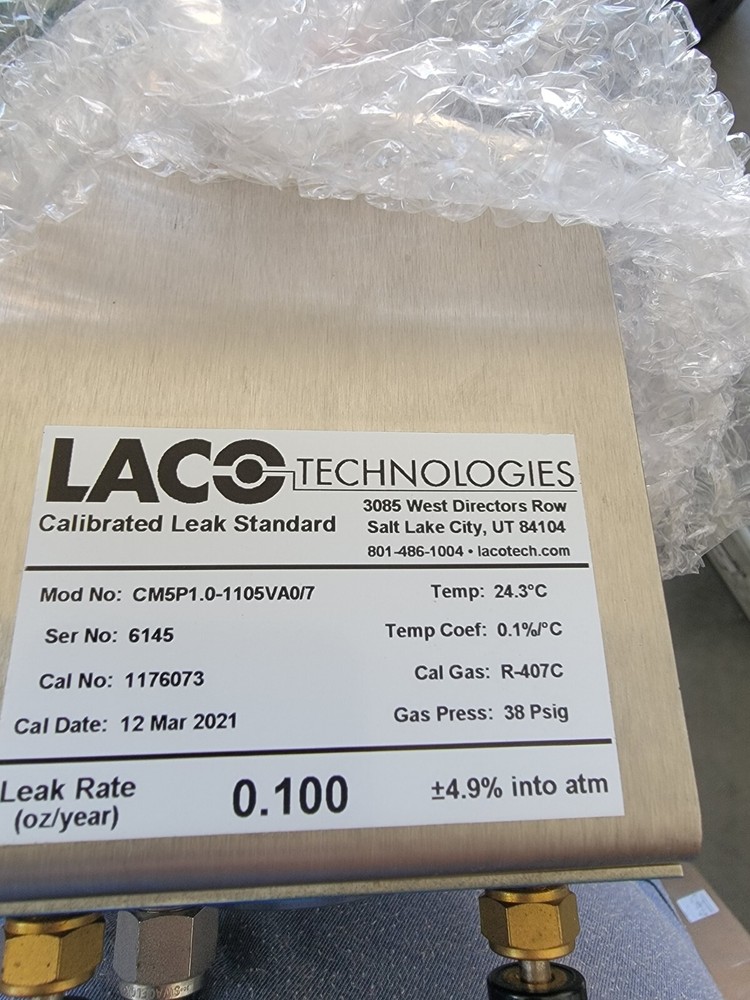 Laco Technologies Refrigerant Leak Standard Guages. Please Read. Owbx