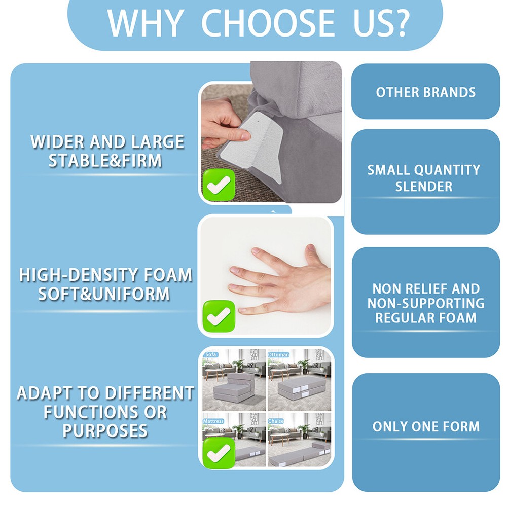 Folding Sofa Bed Convertible Flip Sofa Bed Chair Modern Fold Down Sleeper Sofa