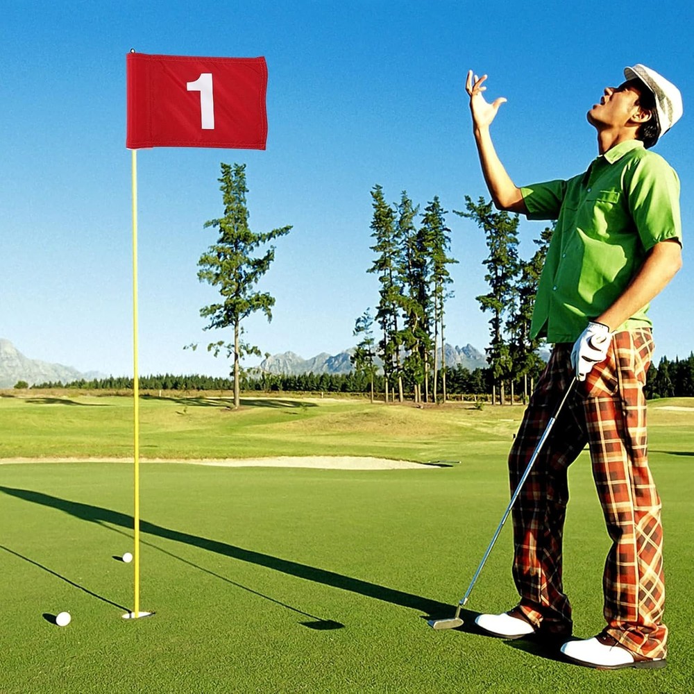 Durable Numbered Golf Flags - 4PCS 15x22cm Training Flags for Skill Improvement