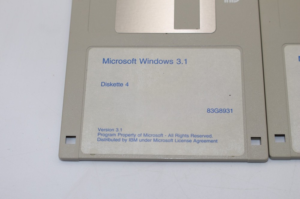 Microsoft Windows 3.1 OS - 3.5" Floppy Boot Disks - (disk 1-7)