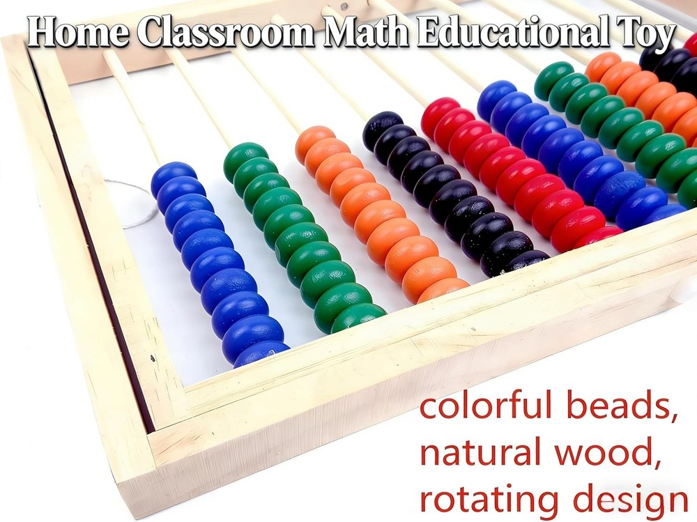 MAGIKON Wooden Counting Number Frame, 10 Rows Abacus for Kids Learning Math