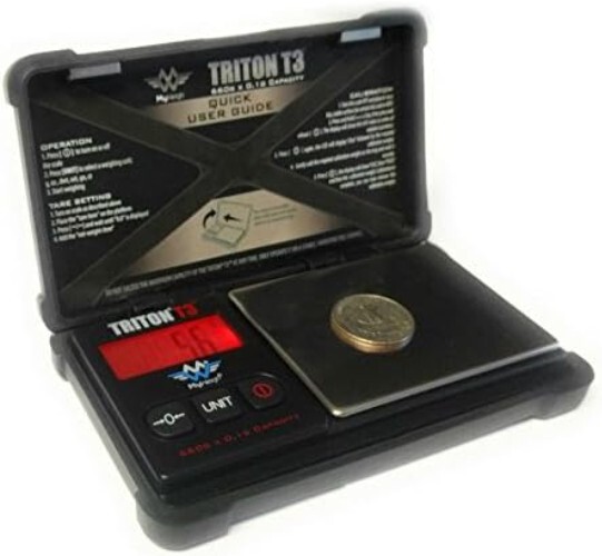 T3 Mini Digital Scale with Backlit Display - 660g Capacity, Rubber Case