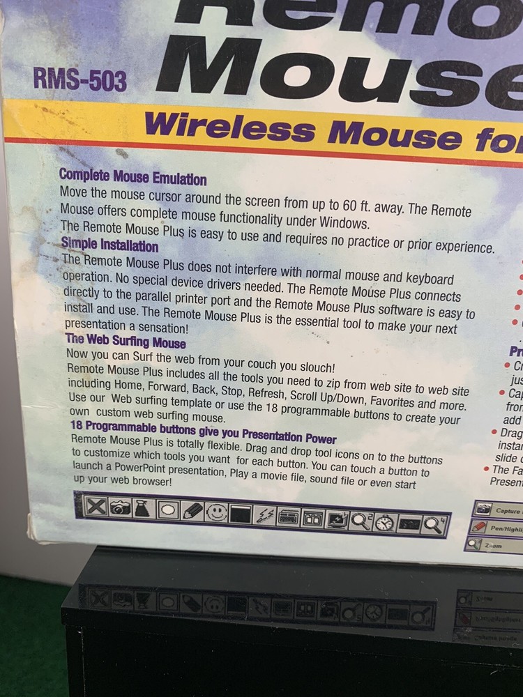 ADS Technologies Wireless Remote Mouse For Windows- Missing Software- New