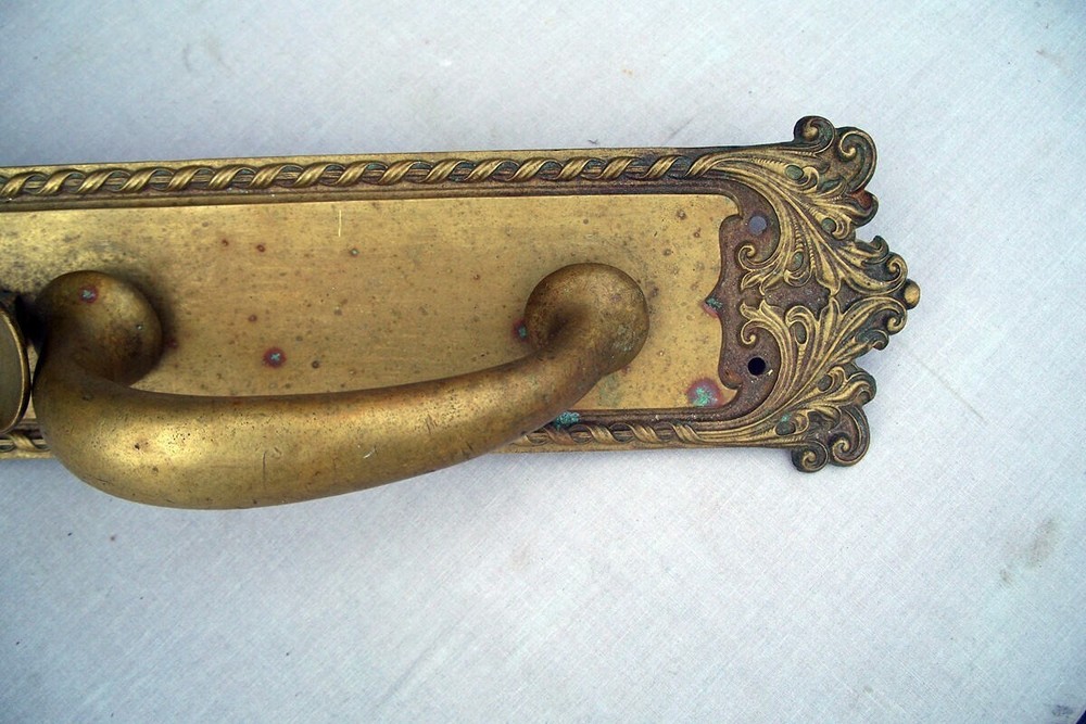 Large Brass Door Handle, Thumb Latch