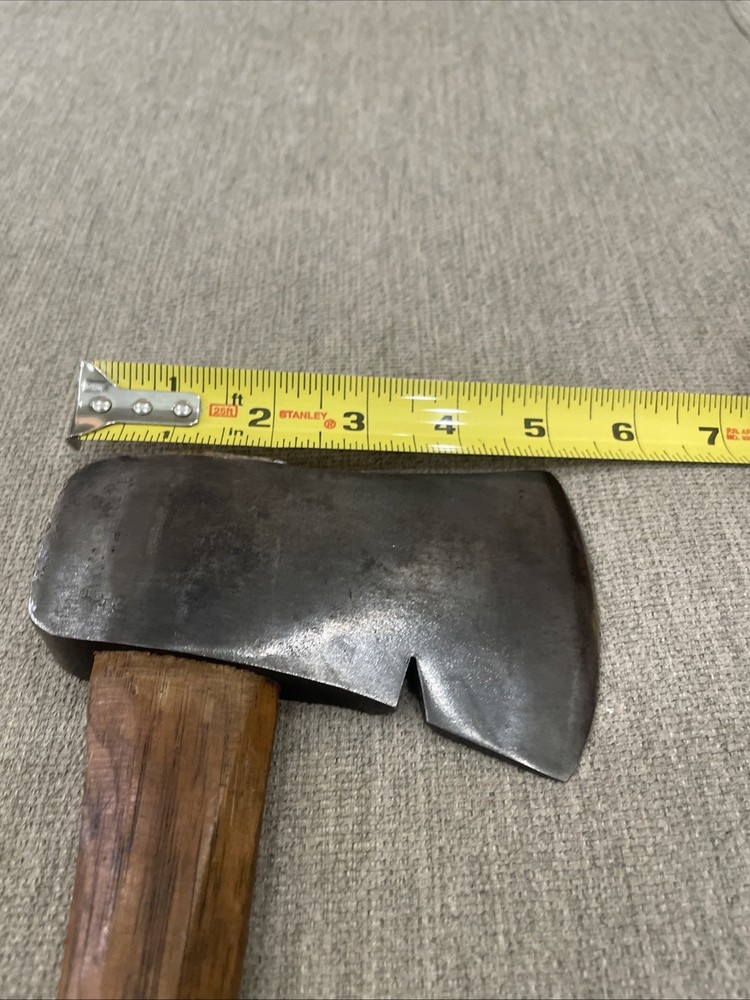 Vintage Dunlap Tools Logo Single Bit Hand Axe Nice With Leather Sheath