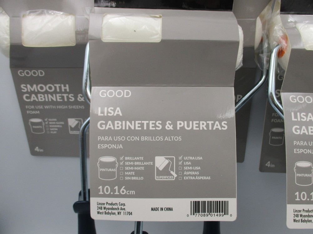 (6) Linzer Good 4" Paint Rollers Smooth Cabinets & Doors