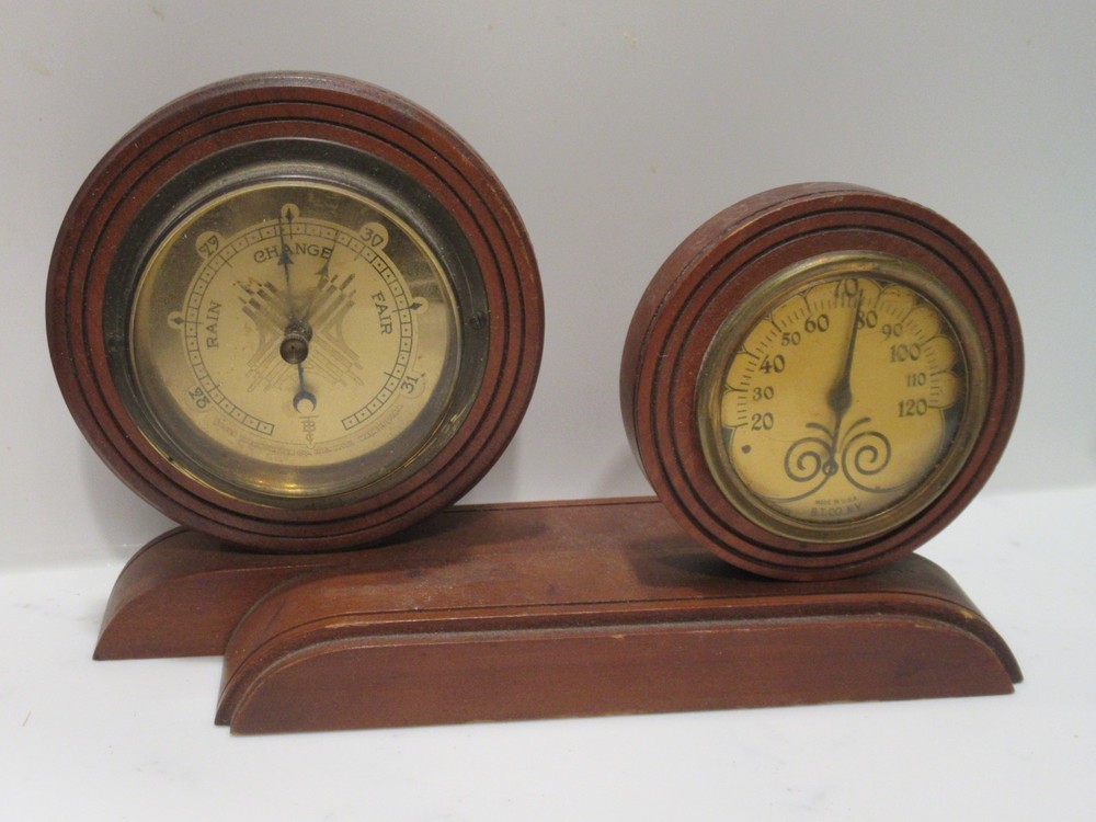 Bauer Thermometer Co. Vintage Temperature Barometer
