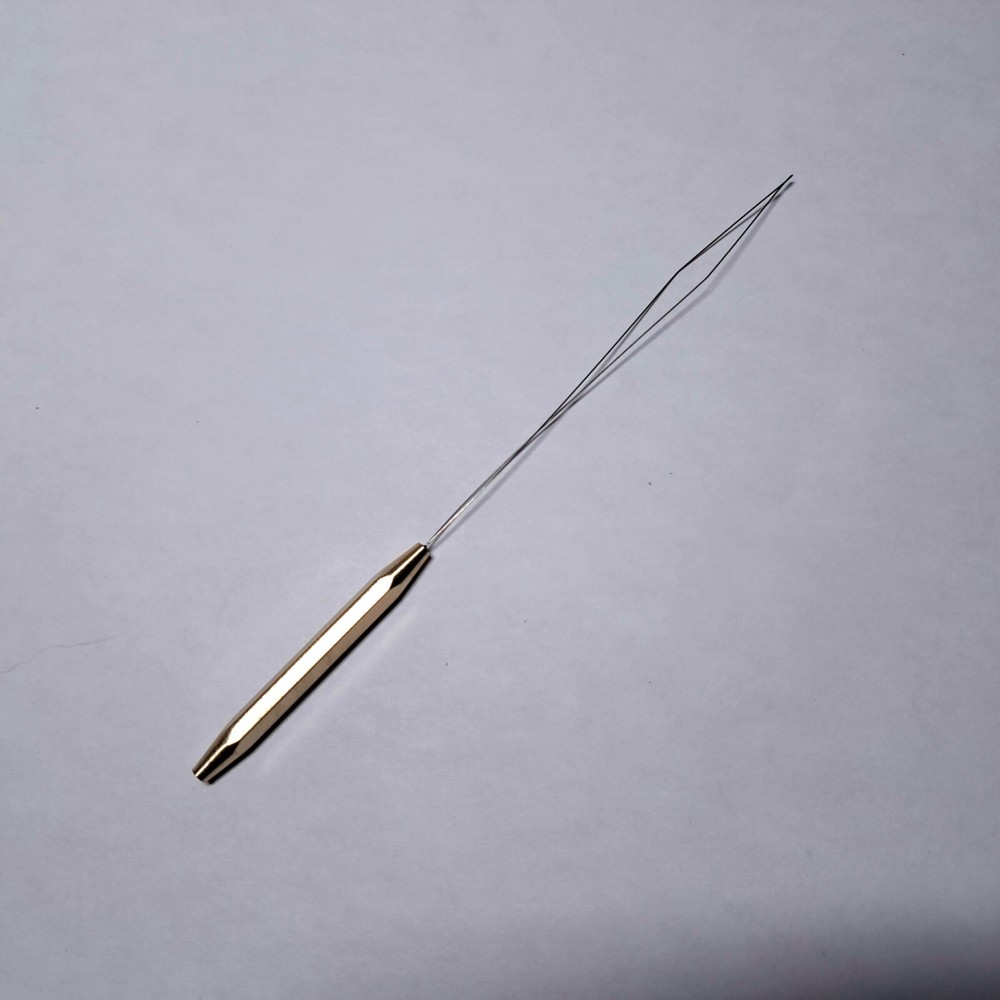 Dr Slick Bobbin Threader Fly Tying 5 1/2" Brass With Half Hitch Tool