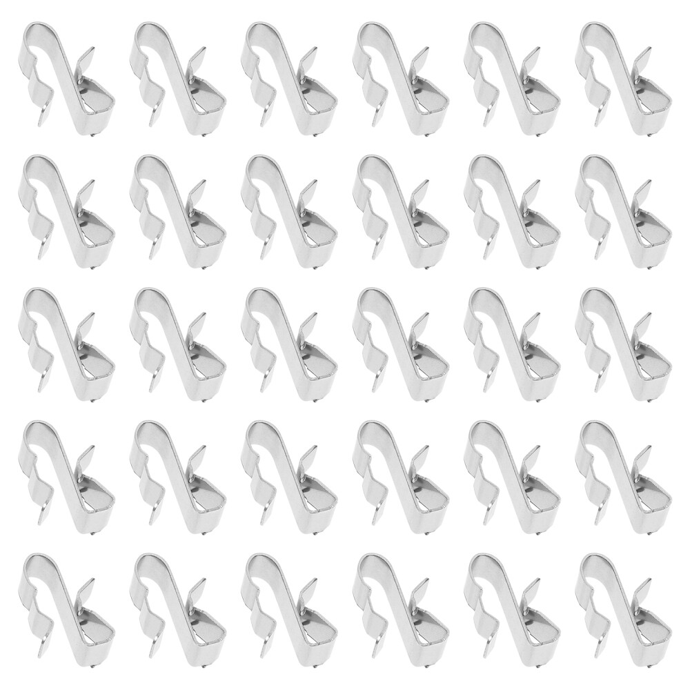 50PCS Stainless Trailer Frame Cable Clamp Clips Solar Panel Double-Wire Clips
