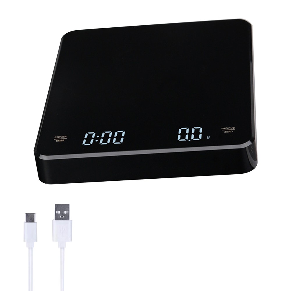 Electronic Digital Coffee Scale Tool With Timer High Precision LCD Display
