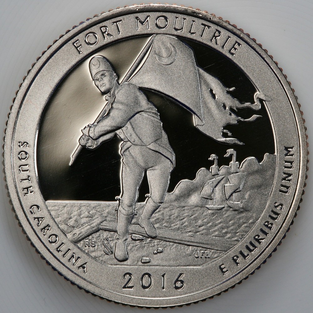 2016 S Gem Proof DCam Fort Moultrie ATB Quarter CN-Clad